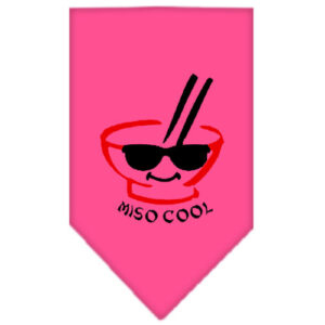 Miso Cool Screen Print Bandana Bright Pink Small