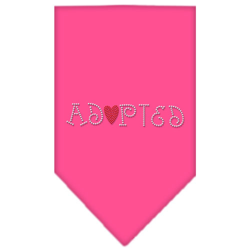 Adopted Rhinestone Bandana Bright Pink Small