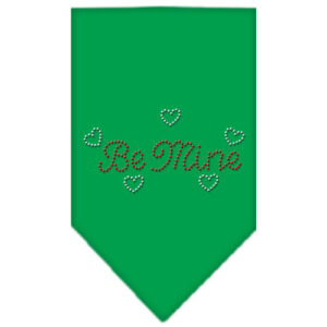 Be Mine Rhinestone Bandana Emerald Green Large