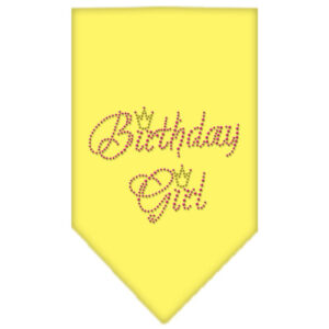 Birthday Girl Rhinestone Bandana Yellow Small