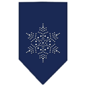 Snowflake Rhinestone Bandana Navy Blue Small