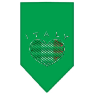 Italy Rhinestone Bandana Emerald Green Large