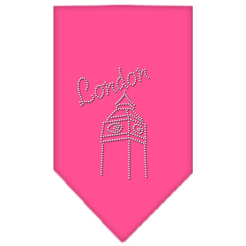 London Rhinestone Bandana Bright Pink Small