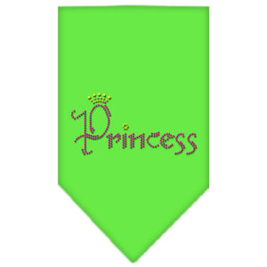 Princess Rhinestone Bandana Lime Green Large