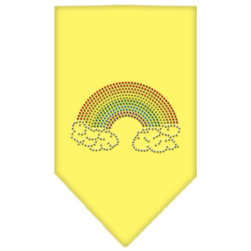 Rainbow Rhinestone Bandana Yellow Large