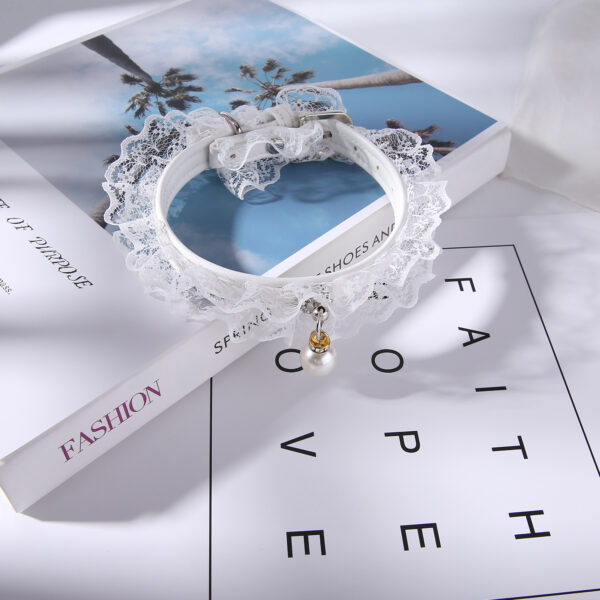 6929584732043.jpg Pet cat bell black and white lace wedding ring