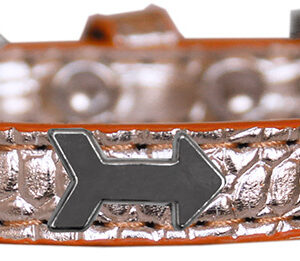 Arrows Widget Croc Dog Collar Copper Size 12