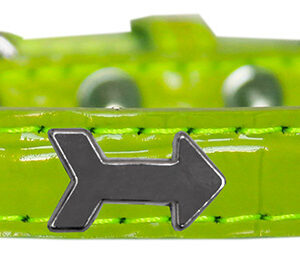 Arrows Widget Croc Dog Collar Lime Green Size 14