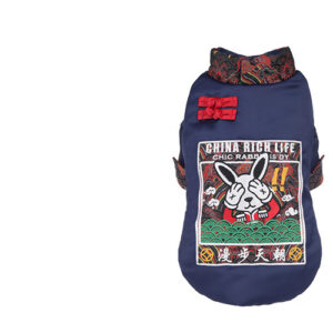 Color: Blue, Size: L - Winter padded dog clothes