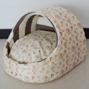 Color: Beige, Size: L - Removable and washable autumn pet nest