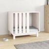 Dog House White Solid Pine Wood 27.6 x 19.7 x 24.4 in Durable