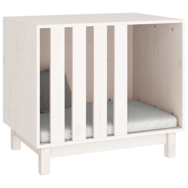Dog House White Solid Pine Wood 27.6 x 19.7 x 24.4 in Durable