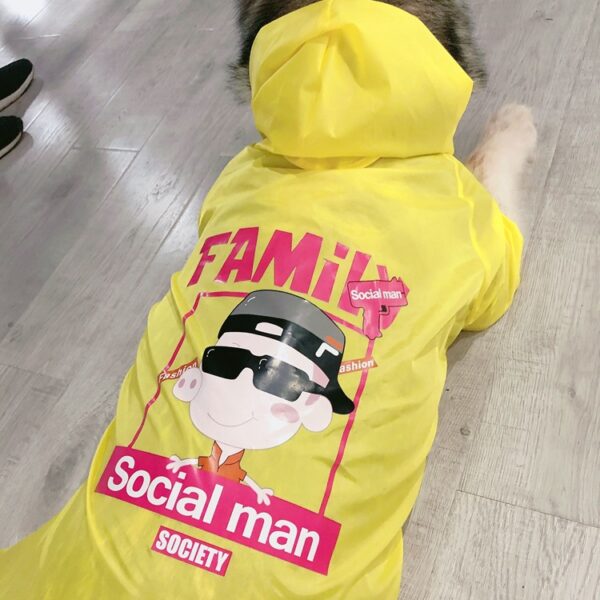 828384566575.jpg Color: Yellow, Size: 10XL - Dog raincoat