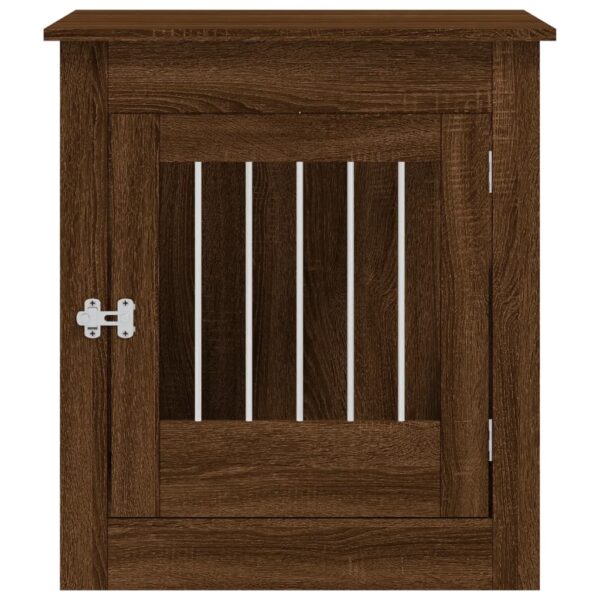 Dog Crate Furniture Brown Oak Engineered Wood, Steel Locks