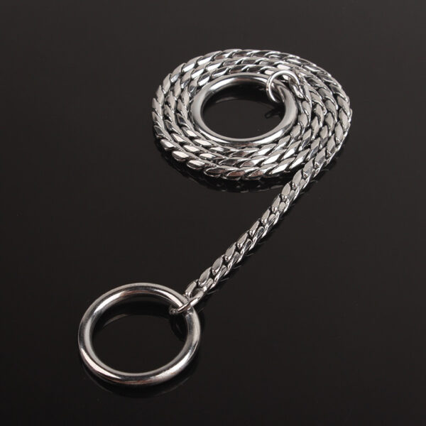 Color: Silver, Size: 5.0X70cm - Metal dog collar