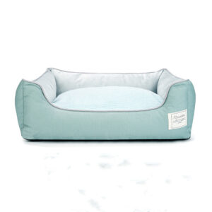 Color: Green velvet, Size: L - Pet Sofa Dog Bed Waterproof Bottom Soft Fleece Warm Cat Bed House