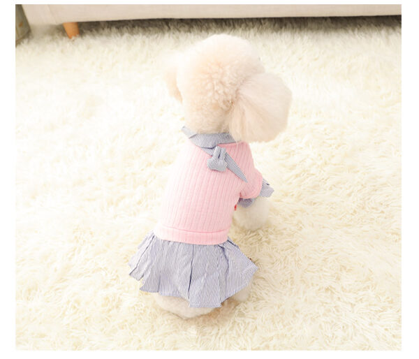 Color: Pink, Size: 2XL - Dog Clothes Thin Style Small Dog Pet Trendy Autumn And Winter Clothes