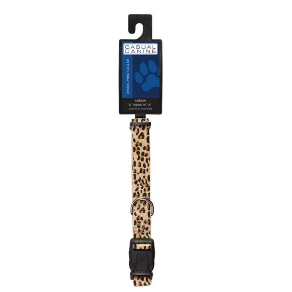 Casual Canine Animal Print Collars 6-10 in Cheetah