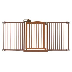 Richell One Touch Gate II Wide in Brown