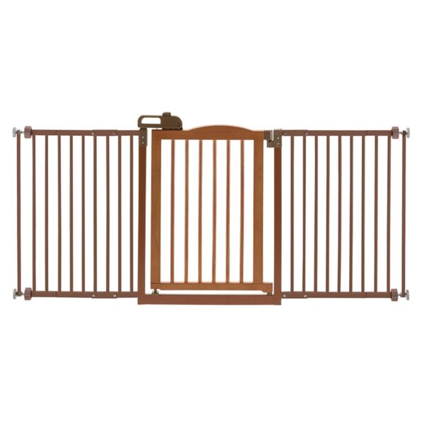 Richell One Touch Gate II Wide in Brown