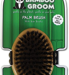 ALCOTT Bamboo Groom Palm Brush w Boar Bristles