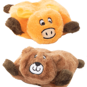 ZIPPY PAWS Squeakie Pad 2 Pack Bear Moose
