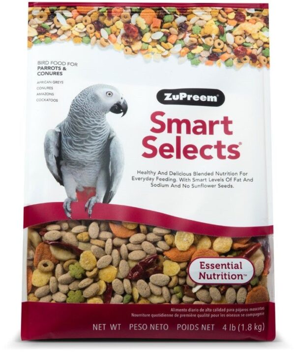 LM01ZP33040_b2b.jpg ZuPreem Smart Selects Bird Food for Parrots and Conures 4 lbs