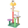 45 Inch Multi-Level Cat Tree with Plush Padded Top Perch and Fruit-Shaped Platforms