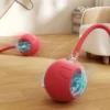 Color: Gray - New Cat Interactive Ball Toy Automatic Rolling Ball Faux Tail Rechargeable Smart Pet Electric Toy Dog Cat Training Imitate Mouse