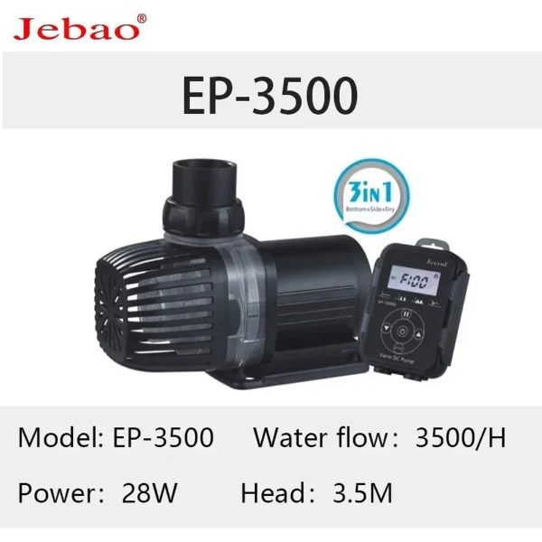 Color: Green, Power: 4W - 2023 Jebao Jecod aquarium EP submersible pump LCD display WIFI fish tank inverter silent top water circulation pump fish pond