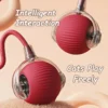 Color: Gray - New Cat Interactive Ball Toy Automatic Rolling Ball Faux Tail Rechargeable Smart Pet Electric Toy Dog Cat Training Imitate Mouse