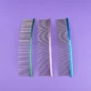 Color: PURPLE, Size: XS - Pet Curved Comb Stainless Steel Combs Professional Pet Grooming Comb Dense Sparse Teeth Dog Cat Cleaning Brush Open Knot Comb