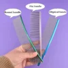 Color: PURPLE, Size: XS - Pet Curved Comb Stainless Steel Combs Professional Pet Grooming Comb Dense Sparse Teeth Dog Cat Cleaning Brush Open Knot Comb