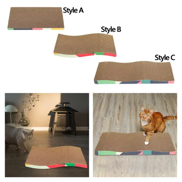 Color: WHITE - Cat Scratchers Cardboard Corrugated Paper Durable Furniture Protection Pet Sofa Cat Scratch Bed for Indoor Cats Kittens Rest
