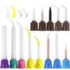 Color: multi, Ships From: CHINA - 50pcs / Pack Dental Mix Tips Lmpression Material Laboratory Denture Color Tube Disposable Silicone Rubber Mix Head Dentist