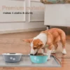 Color: WHITE, Size: XS - Non-slip Dog Bowls For Small Medium Large Dog Feeder Bowls And Drinkers Stainless Steel Pet Feeders Pets Dogs Accessories