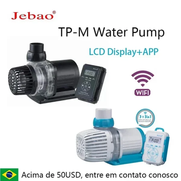 Color: Green, Power: 4W - 2023 Jebao Jecod aquarium EP submersible pump LCD display WIFI fish tank inverter silent top water circulation pump fish pond