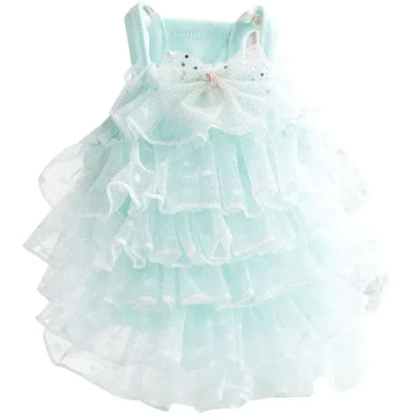 Color: WHITE, Size: XL, Ships From: CHINA - Summer Princess dog Dress for Little Small Puppies pet Animal Cat Tutu Wedding Party Skirt Clothes for Chihuahua Poodle