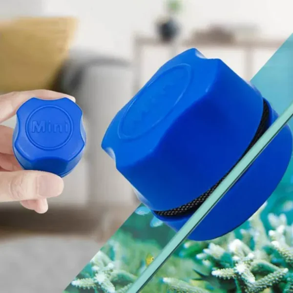 Color: Green - Aquarium Cleaning Magnet Fish Tank Clean Glass Scrubber Tool Double-Sided Algae Moss Removal Suspension Scraper